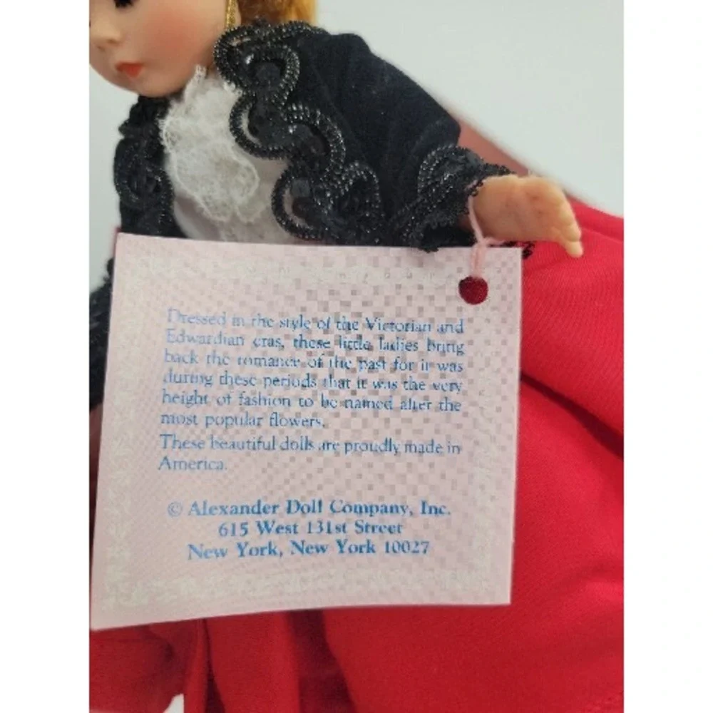 Madame Alexander Lily Portrettes Doll Vintage Victorian Red Gown 8